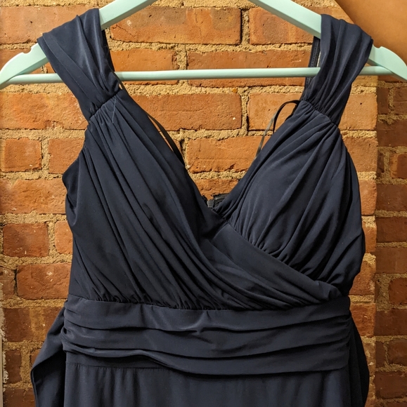 BHLDN Navy Sweetheart Neckline Maxi Bridesmaids Dress 10 - Picture 2 of 5
